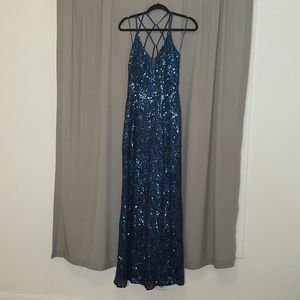 Blue Sparkly Prom Dress